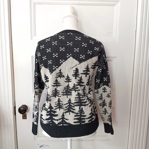 J. Crew Oversize Wool Fair Isle Snow Mountain Trees Sweater - Picture 6 of 8